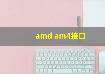 amd am4接口